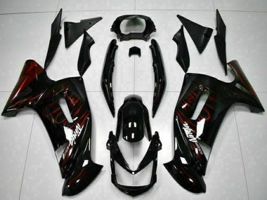 Carena Moto Kawasaki EX650 2006-2008 - Nero Lucido Rosso Fiamma Sconto
