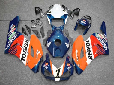 Carena Moto Honda CBR1000RR 2004-2005 - Arancia Bianco Rosso Blu Repsol Sconto
