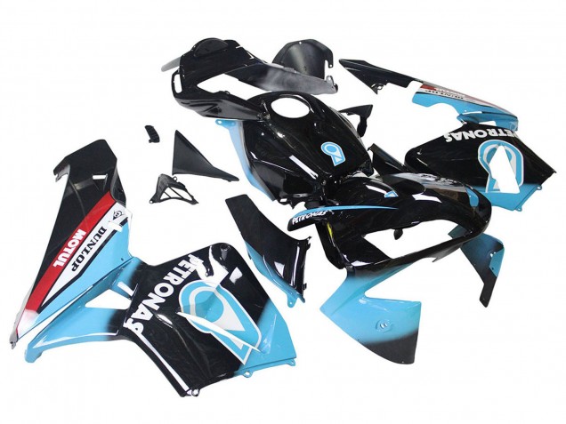 Carena Moto Honda CBR600RR 2003-2004 - Azzurro Chiaro Rosso Nero Lucido Dunlop