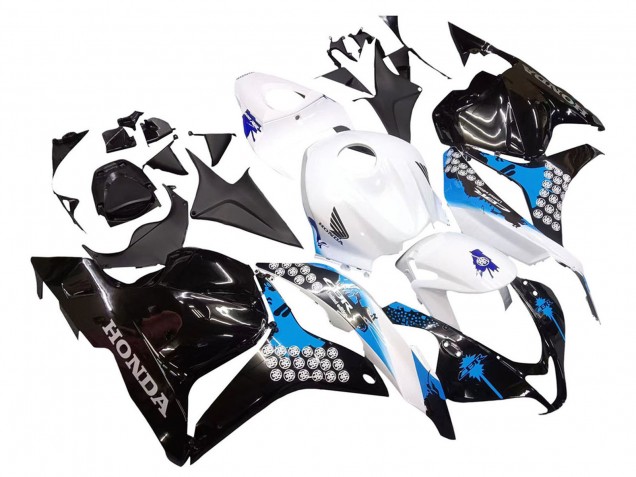 Kit Carena Moto Completo Honda CBR600RR 2009-2012 - Bianco Blu Nero Lucido