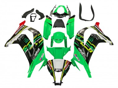 Carena Moto Kawasaki ZX10R 2011-2015 - Verde Giallo Nero Bianco Elf Mostro Sconto