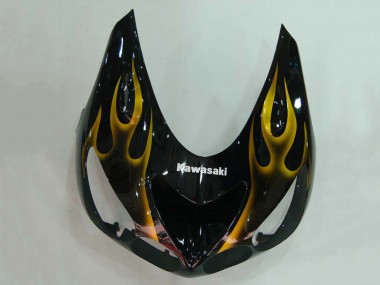 Carena Moto Kawasaki ZX14R ZZR1400 2006-2011 - Nero Lucido Oro Fiamma Sconto