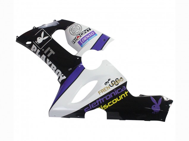 Carena Moto Kawasaki ZX6R 2005-2006 - Bianco Viola Nero Rizoma Playboy DENSO