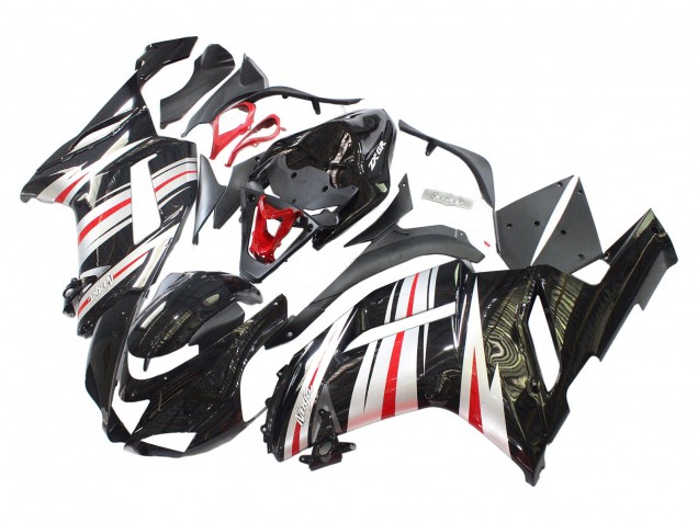 Carena Moto Kawasaki ZX6R 2007-2008 - Nero Argento Rosso Ninja