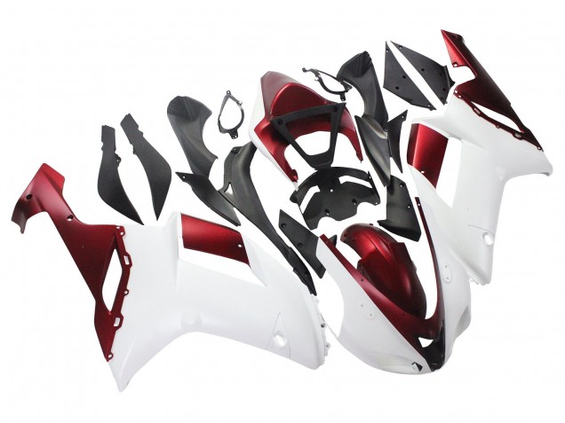 Carena Moto Kawasaki ZX6R 2007-2008 - Bianco Rosso