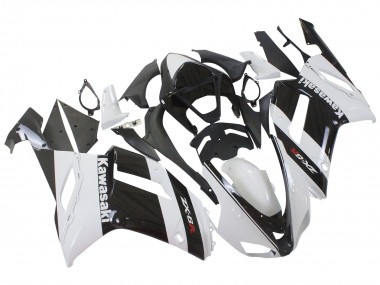 Carena Moto Kawasaki ZX6R 2007-2008 - Bianco Nero Sconto