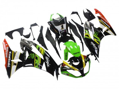 Carena Moto Kawasaki ZX6R 2009-2012 - Verde Nero Lucido Giallo Bianco Rosso Elf Mostro Sconto