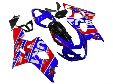 Carena Moto Suzuki GSXR 600 / GSXR 750 2004-2005 - Blu Rosso Nero Motul Dunlop Sconto