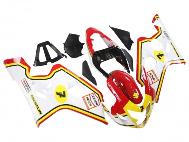 Carena Moto Suzuki GSXR 600 / GSXR 750 2004-2005 - Bianco Rosso Giallo Michelin Texaon Heron 7 Sconto