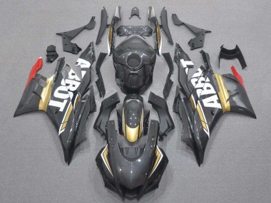 Carena Moto Yamaha YZF R3/R25 2019-2021 - Rosso Oro Nero Fibra di Carbonio Stile Sconto