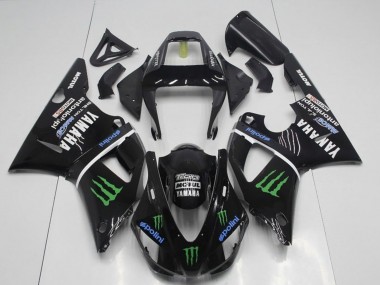 Carena Moto Yamaha YZF R1 1998-1999 - Nero Lucido Blu Verde Motul Mostro Drink Sconto
