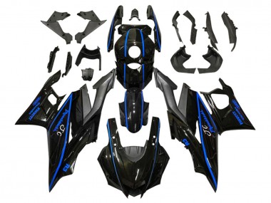 Carena Moto Yamaha YZF R3/R25 2022-2024 - Nero Lucido Blu Sconto