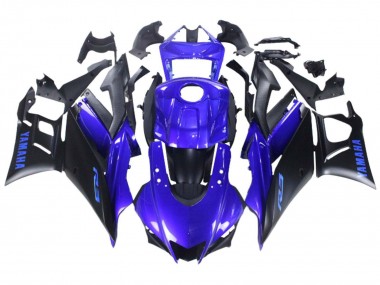 Carena Moto Yamaha YZF R3/R25 2022-2024 - Blu Nero Opaco Sconto