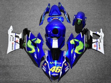 Carena Moto Yamaha YZF R3/R25 2022-2024 - Blu Bianco Nero Verde Mostro MoviStar Yamalube ENEOS 46 Sconto
