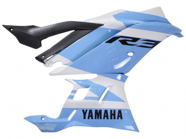 Carena Moto Yamaha YZF R3/R25 2022-2024 - Bianco Azzurro Chiaro