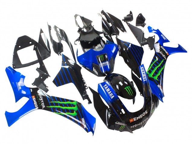 Carena Moto Yamaha YZF 1000 R1 2020-2025 - Blu Nero Verde Nero ENEOS Mostro