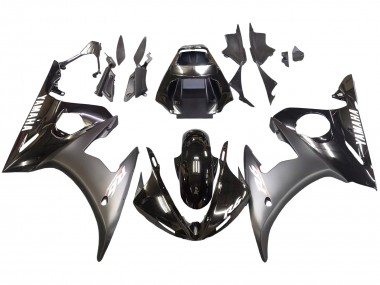 Carena Moto Yamaha YZF R6S 2006-2009 - Nero Lucido Nero Opaco Bianco Decals Sconto