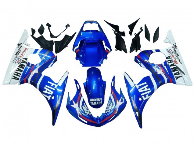 Carena Moto Yamaha YZF R6S 2006-2009 - Bianco Blu Fiat Motul Kastinee