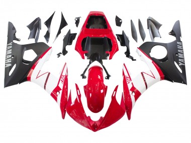 Carena Moto Yamaha YZF R6S 2006-2009 - Rosso Bianco Nero Opaco Sconto