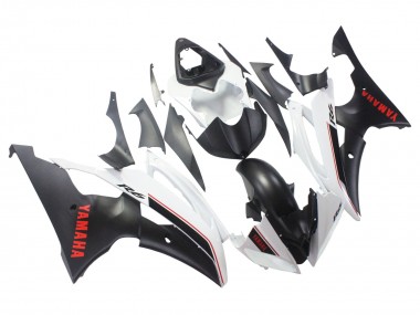 Carena Moto Yamaha YZF 600 R6 2008-2016 - Bianco Nero Opaco Rosso Decals Sconto