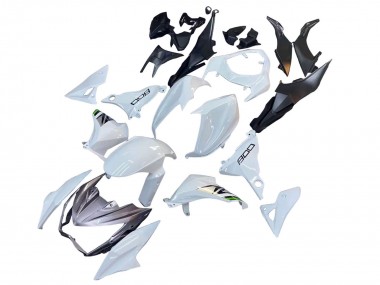Carena Moto Kawasaki Z800 2013-2018 - Bianco Verde Argento Nero Sconto