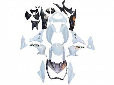 Carena Moto Kawasaki Z800 2013-2018 - Bianco Verde Argento Nero Sconto