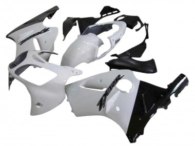 Carena Moto Kawasaki ZX12R 2000-2001 - Bianco Nero Lucido Sconto