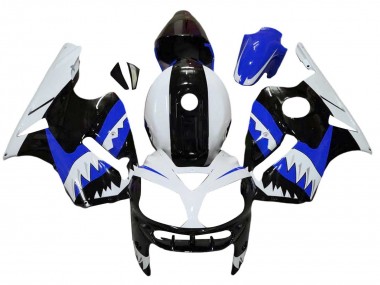 Carena Moto Kawasaki ZX12R 2002-2006 - Bianco Blu Nero Squalo Sconto