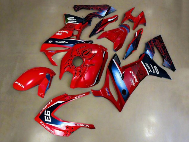Carena Moto Honda CBR650R 2019-2020 - Rosso Bianco Blu Scuro HRC Pull&Orso 93