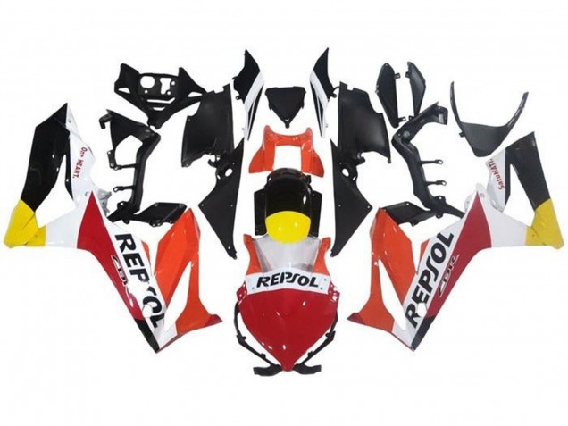 Carena Moto Honda CBR650R 2019-2020 - Arancia Bianco Rosso Giallo Nero Lucido Repsol