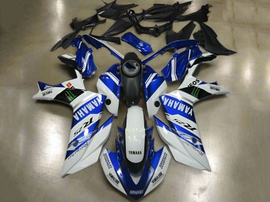 Carena Moto Yamaha YZF R3/R25 2015-2018 - Bianco Blu Yamalube ENEOS Mostro Sconto