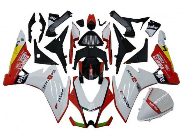 Carena Moto Aprilia RSV4 1000 2009-2015 - Bianco Rosso Nero Giallo
