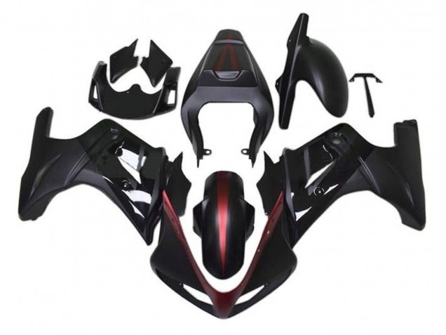 Carena Moto Suzuki SV650 2003-2013 - Nero Opaco Rosso Nero Lucido