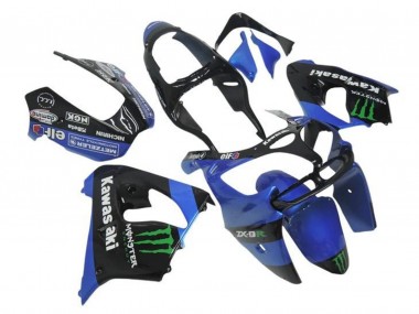 Carena Moto Kawasaki ZX9R 2000-2001 - Blu Nero Verde Mostro Sconto