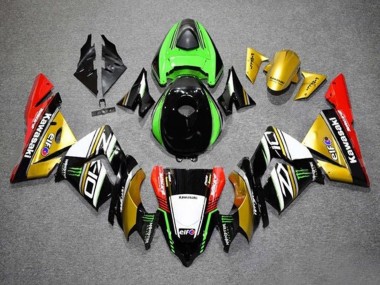 Carena Moto Kawasaki ZX10R 2004-2005 - Oro Nero Verde Bianco Rosso Sconto
