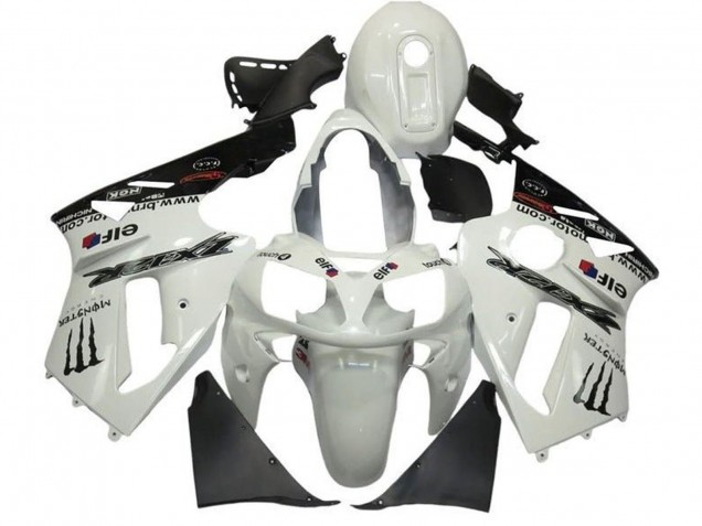 Carena Moto Kawasaki ZX12R 2002-2006 - Bianco Perla Nero Elf Mostro