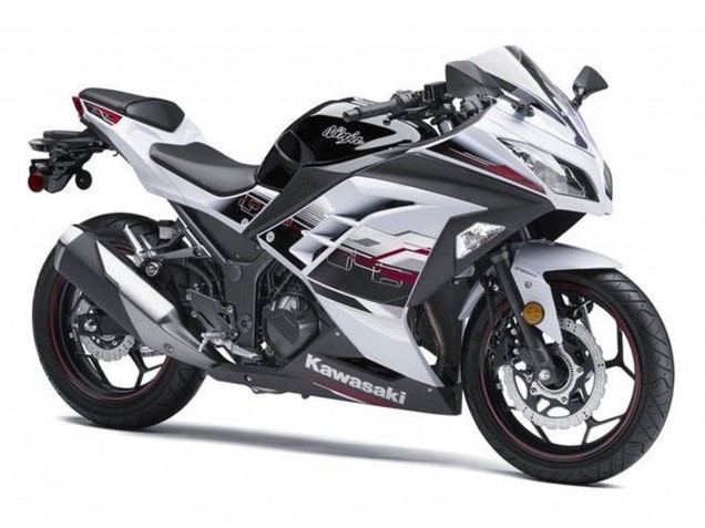 Carena Moto Kawasaki EX300 2013-2024 - Bianco Nero Rosso Accents