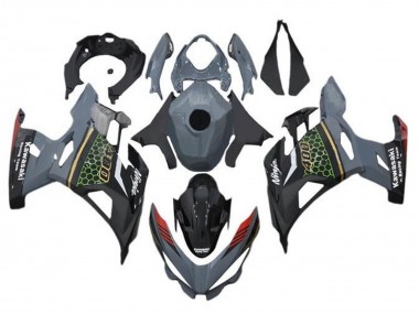 Carena Moto Kawasaki Ninja 400 2018-2024 - Grigio Nero Rosso Honeycomb Sconto