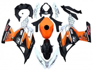 Carena Moto Kawasaki Ninja 400 2018-2024 - Arancia Bianco Nero Sconto