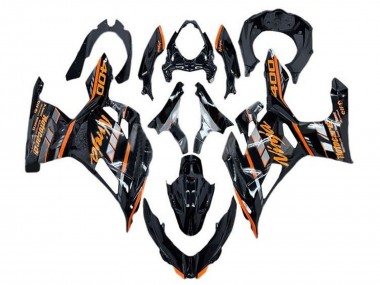 Carena Moto Kawasaki Ninja 400 2018-2024 - Nero Lucido Arancia Grigio Sconto
