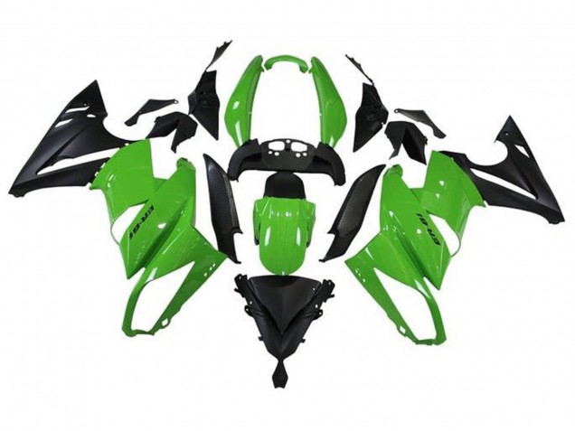 Carena Moto Kawasaki Ninja 650 EX650 2009-2011 - Verde Nero Opaco