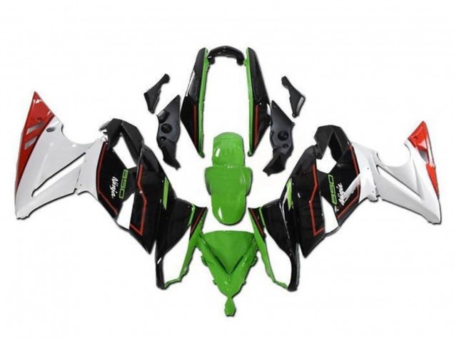 Carena Moto Kawasaki Ninja 650 EX650 2009-2011 - Verde Nero Bianco Rosso