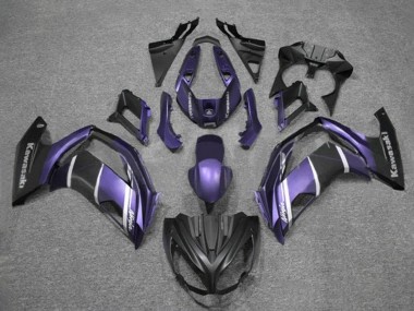 Carena Moto Kawasaki Ninja 650 EX650 2012-2016 - Viola Argento Nero Opaco Sconto