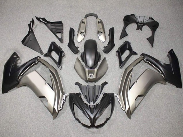Carena Moto Kawasaki Ninja 650 EX650 2012-2016 - Argento Nero Opaco