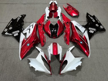 Carena Moto BMW S1000RR 2009-2014 - Bianco Rosso Nero Lucido Castrol Sconto