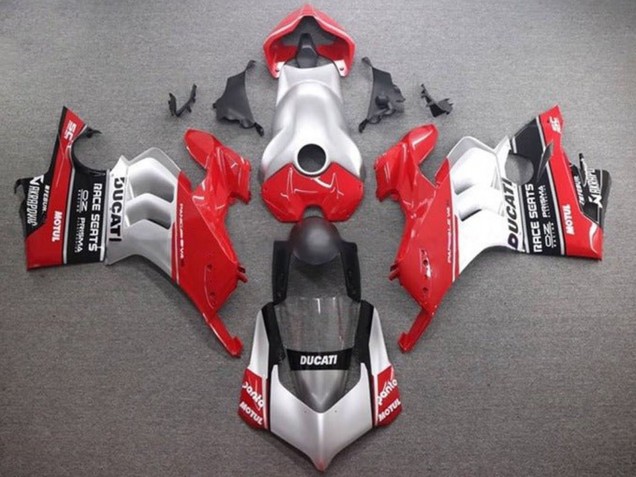 Carena Moto Ducati Panigale V4 V4S 2020-2021 - Argento Rosso Nero Lucido