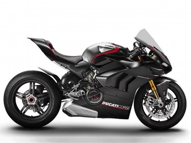 Carena Moto Ducati Panigale V4 V4S 2020-2021 - Argento Rosso Nero Lucido Corse