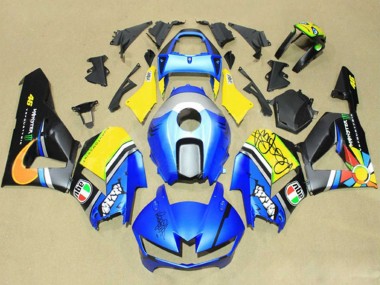 Carena Moto Honda CBR600RR 2013-2023 - Blu Giallo Nero Opaco Verde Mostro Sconto