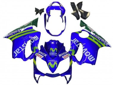 Carena Moto Honda CBR600 F4i 2001-2003 - Blu Verde Bianco MoviStar Sconto