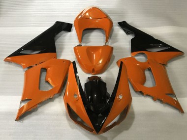 Carena Moto Kawasaki ZX6R 2005-2006 - Arancia Nero Sconto